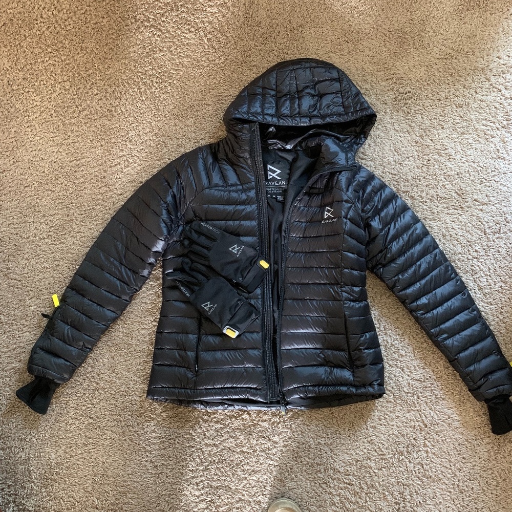 Raven women's down heated jacket